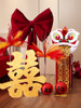 Wedding Room Decoration Set for New Home Bedroom, Lion Dance, Bow Tie, Floor-Standing Ornaments, Wedding Dressing Gown, Photo Background Wall
