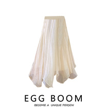 White High Waist Autumn Spring Mesh Yarn Half Body Dress Autumn Spring Style a dress for a half body long dress and a half skirt for a long time