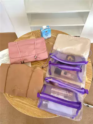 South Korea ins large-capacity pearlescent color Liu Yifei the same style can be split portable storage bag cosmetic bag washing bag
