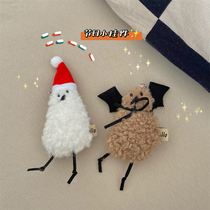 Hanfeng ins cute niche Christmas snowman bird couple bag key chain pendant accessories holiday gift