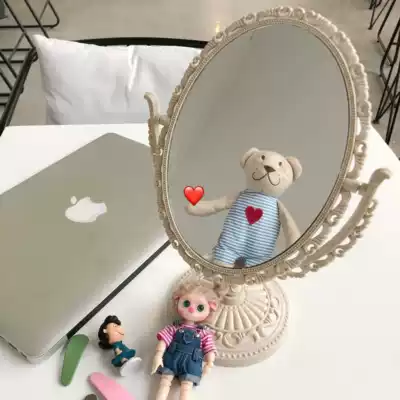 Hanfeng chic simple girl heart European style princess style relief dormitory bedroom room mirror makeup mirror