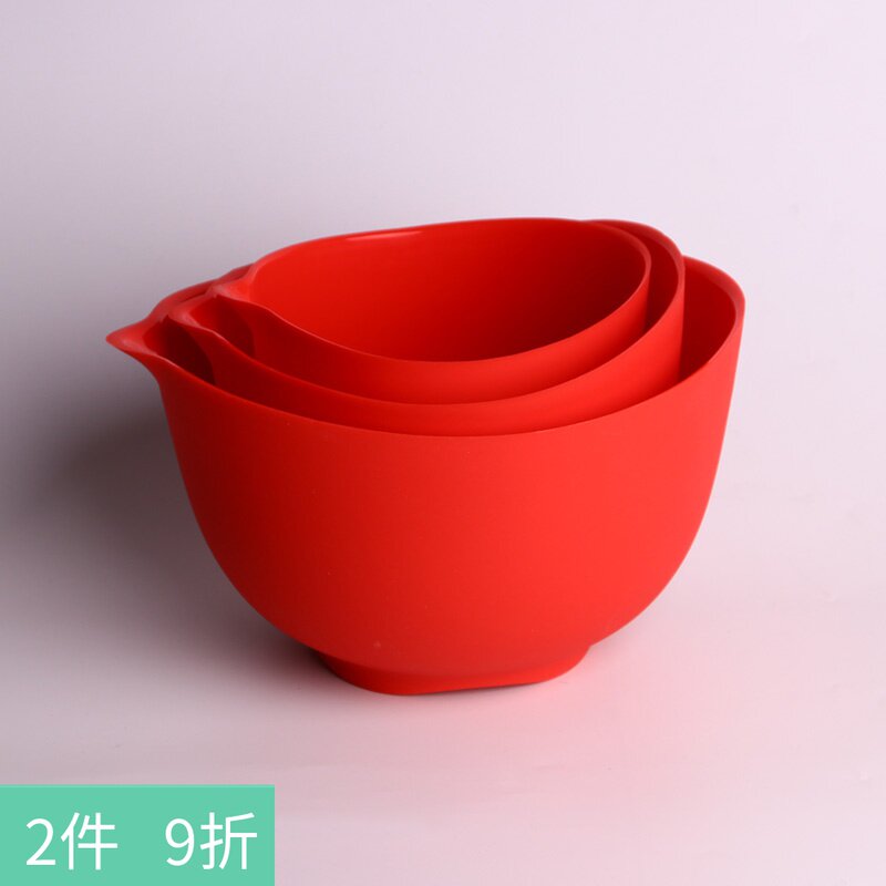 Outlet Food Grade Silicone Gel Stirring Bowl Protein Cream Milk Bubble Machine Tool Quantity Bowl Baking With Flow Mouth Scale