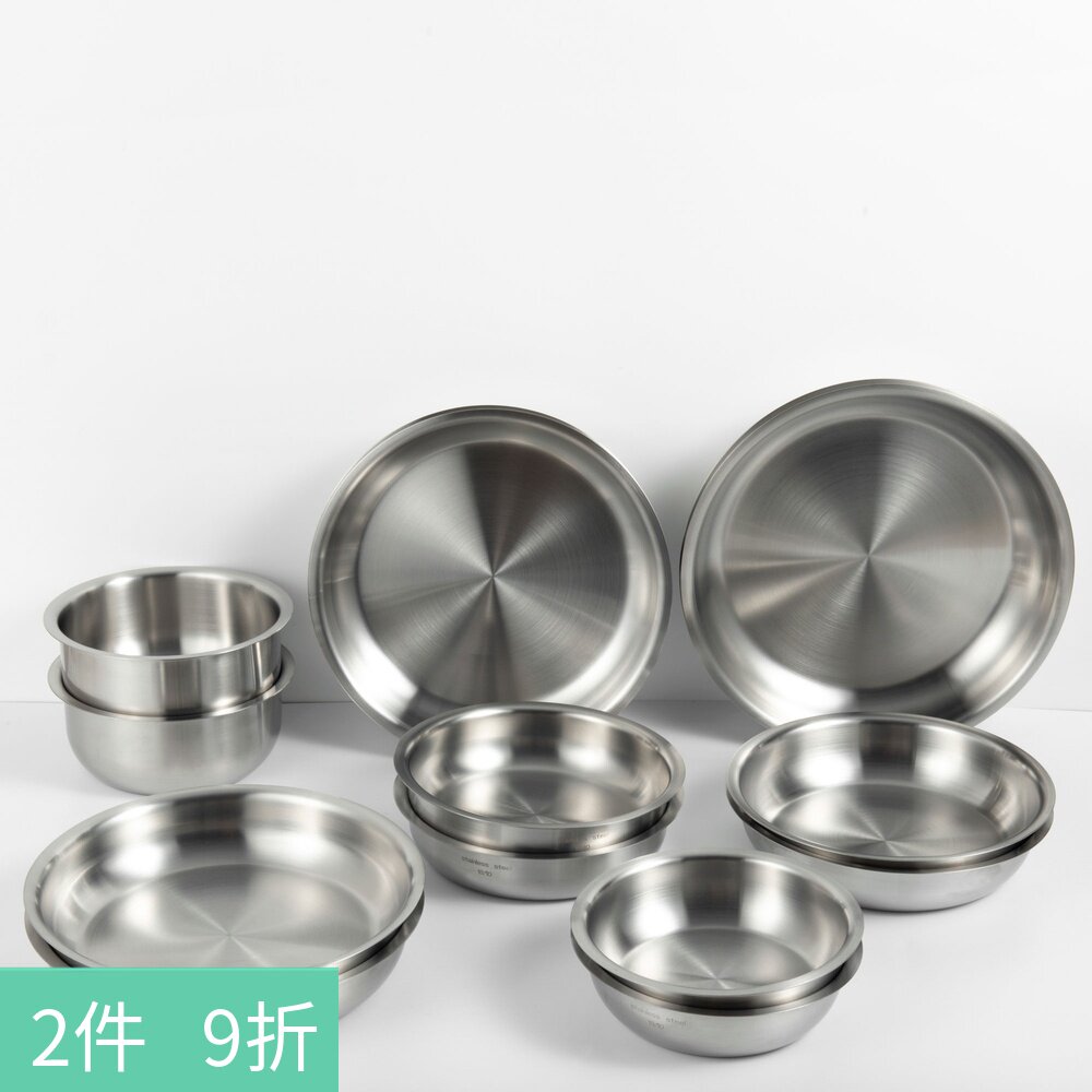 Export 18 10 stainless steel dish baby steamed egg noodle bowl baking pan meat paste soup pan 14 ~ 22cm