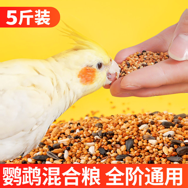 Parrot bird food tiger skin black phoenix peony bird food shelled yellow millet ຫ້າສີ millet ເມັດຂະຫນາດນ້ອຍປະສົມອາຫານພິເສດ