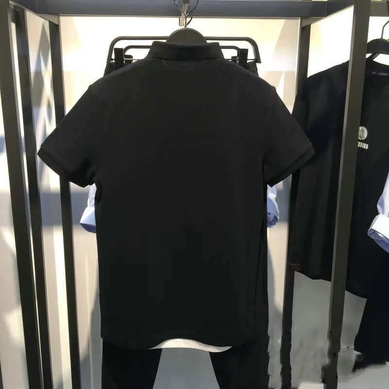 B2DB82562 TÌNH YÊU BIRD nam ngắn tay 19 mùa hè Áo sơ mi POLO màu đen mới - Polo áo thun nam đẹp