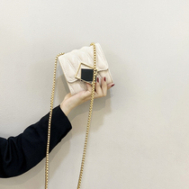 Lamode genuine leather mini packet bag woman 2020 new wave Korean version lipstick satchel satchel mesh red fashion chain
