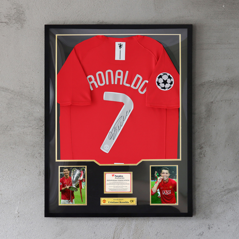 [Including Jersey] C Roman Joint Jersey No. 7 Signature Signed Version Commemorative Decorative Frame Framed Photo Frame Football Peripherals