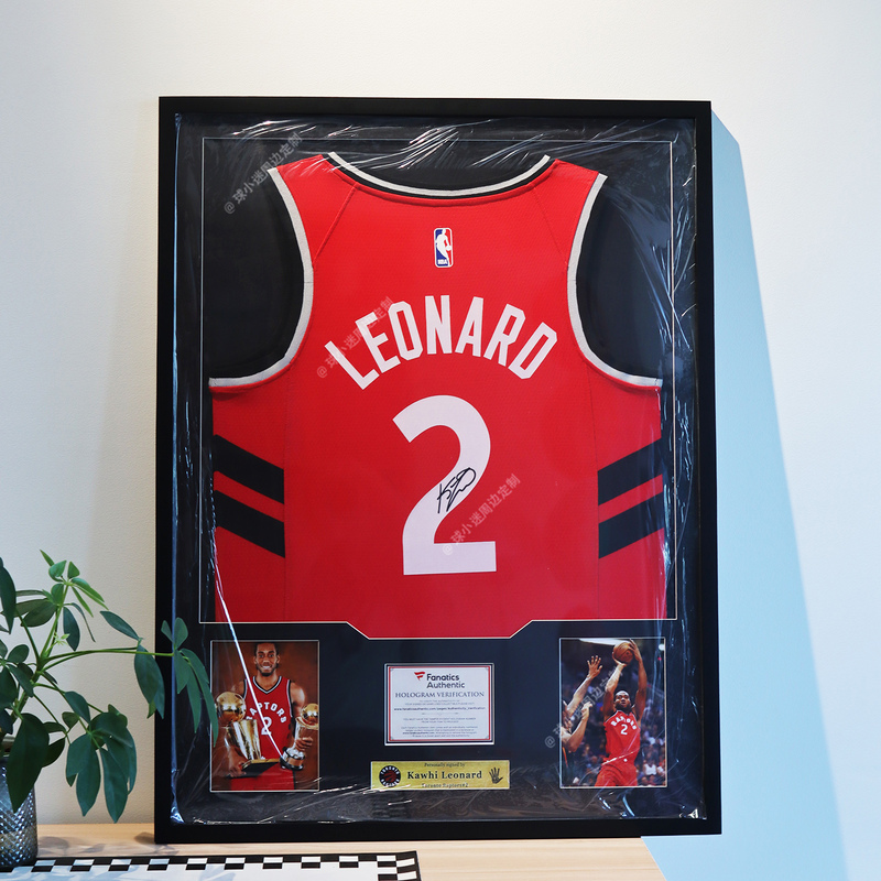 [Real Shot] Raptors Leonard Signature Basketball Jersey Framed Photo Frame Peripheral Gift for Boyfriend