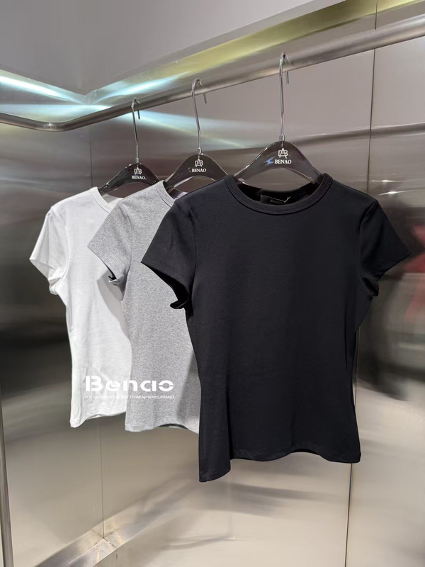 Shenzhen Nanyou Benao 2025 Autumn Slimming and Comfortable Short-Sleeved T-Shirt