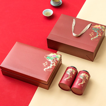 Tea gift box packed with empty box one and half catties of red green tea rock tea Tieguanyin tea paper canned empty gift box customization