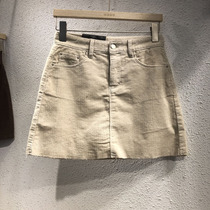 High waist corduroy thick anti-run skirt WAWA autumn and winter New A- line dress slim hip skirt skirt 809