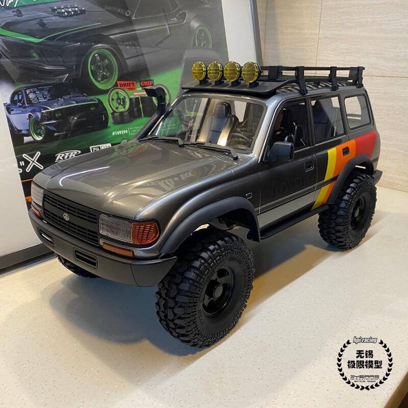 Fms 1/10 Toyota Land Cruiser Simulation Climbing Car Dual-Speed Linkage Light Set Rc Remote Control Off-Road Vehicle Brushed Version