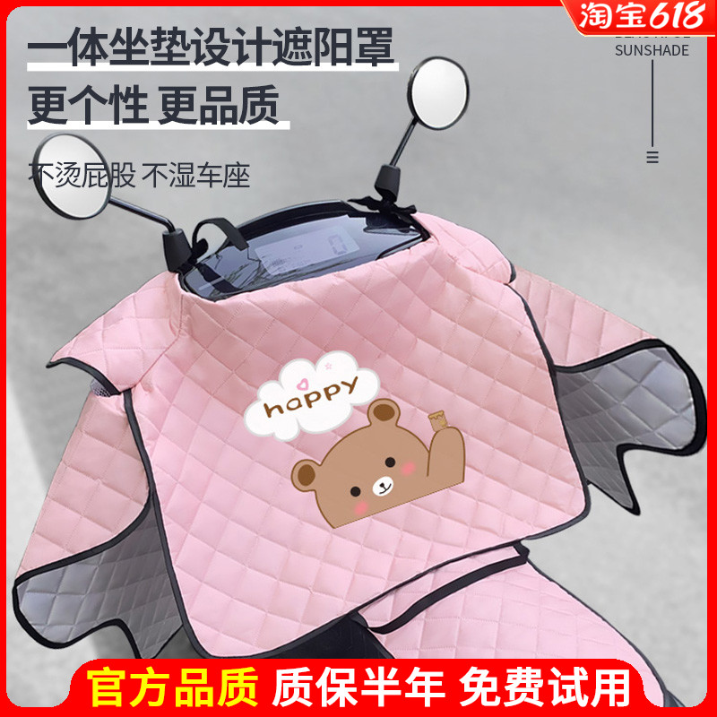 Electric car wind shield by summer sun protection sun shade thin section Battery Locomotive Electric Bike Windproof Waterproof Spring Autumn Seasons