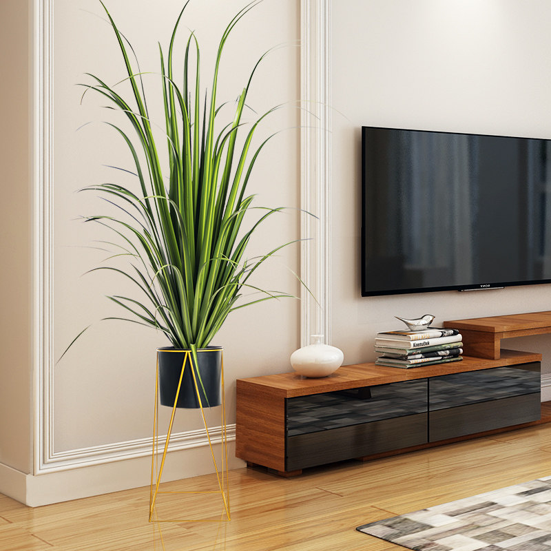 Emulated reed floor decoration bionic green planting potted plant plastic plant pendulum piece flower TV cabinet plant window false grass