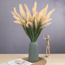 Simulation Dogtail grass indoor plant flower plastic fake green plant potted fake flower ornaments living room decoration vase