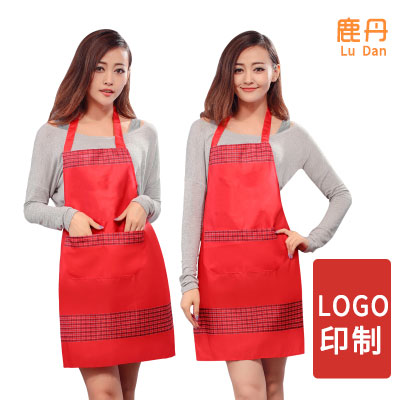 Apron Printed Word Dining Room Barbecue Fire Pot Shop Kitchen Work Suit Apron Advertising Apron Customised Logo Korean version