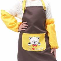 Childrens sleeves baby sleeves micro waterproof boys and girls short cute childrens sleeves short cute children painting clothes sleeve customization