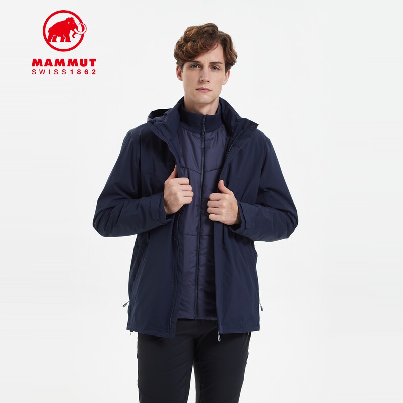 MAMMUT Mammoth Trovat Three-in-One Men hard case Warm Windproof Anti-splashing Detachable Jacket