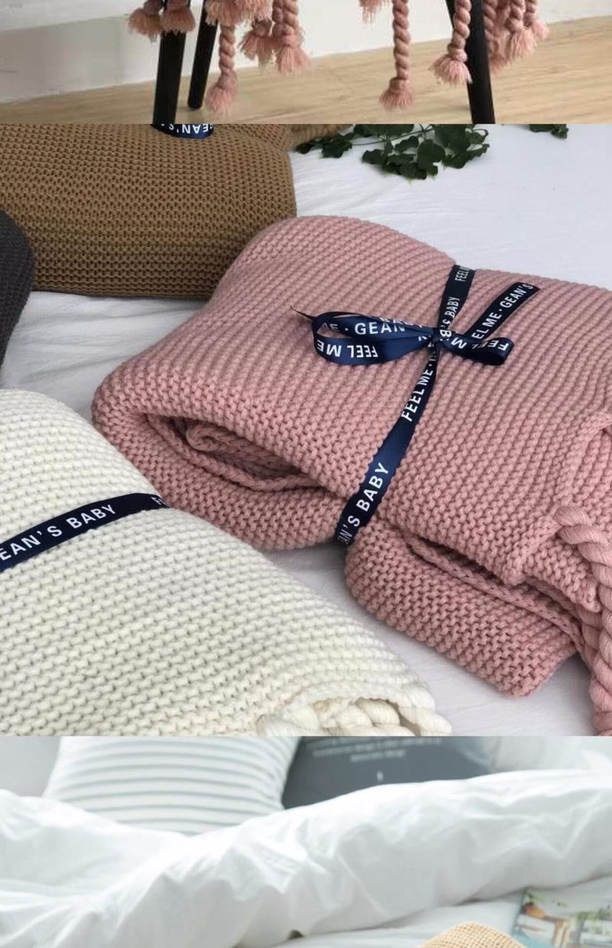 Bắc Âu tua đan chăn bóng len chăn văn phòng điều hòa không khí ăn trưa phá vỡ khăn choàng chăn sofa giải trí chăn chăn - Ném / Chăn chăn lông cừu giá bao nhiều