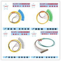 Hot Sale FC ST SC12 color LC12 core bundle single-mode pigtail fiber jumper 10 giga ODF