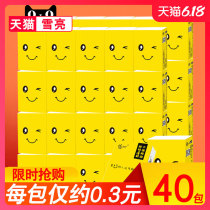 Toilet paper towel small bag snow bright handkerchief paper wholesale napkin wet watermark flower facial tissue portable 40 packs