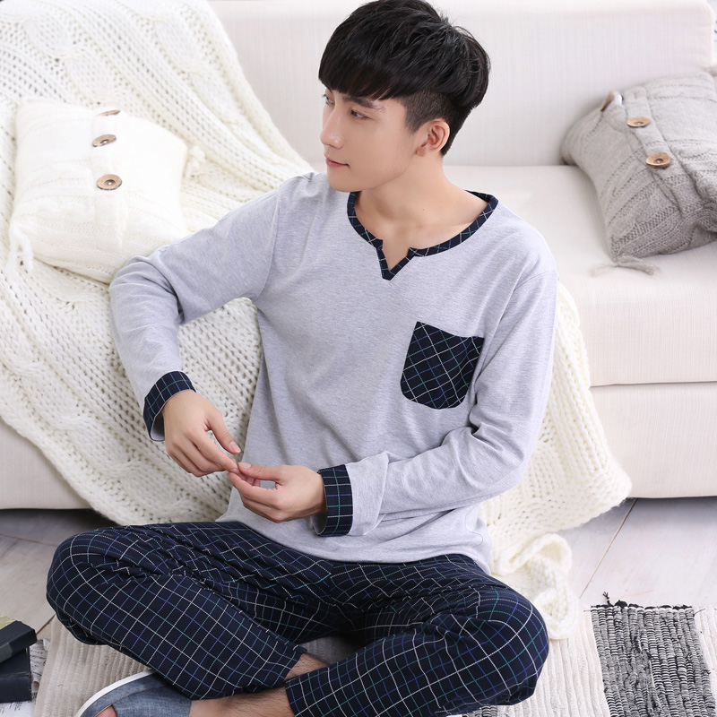 Pyjama pour homme en Coton à manches longues - Ref 2988346 Image 2