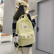 High school students school bags hit color campus junior college students men and women light double shoulder bag fifth-sixth grade elementary school student backpack