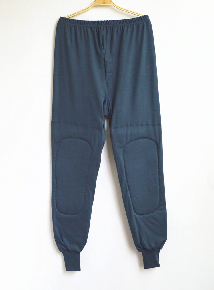 Mùa xuân và mùa thu nam và nữ trung niên quần mùa thu với đầu gối quần legging dài cotton dày màu tinh khiết cao eo lớn quần dài ấm áp quần áo giữ nhiệt nữ
