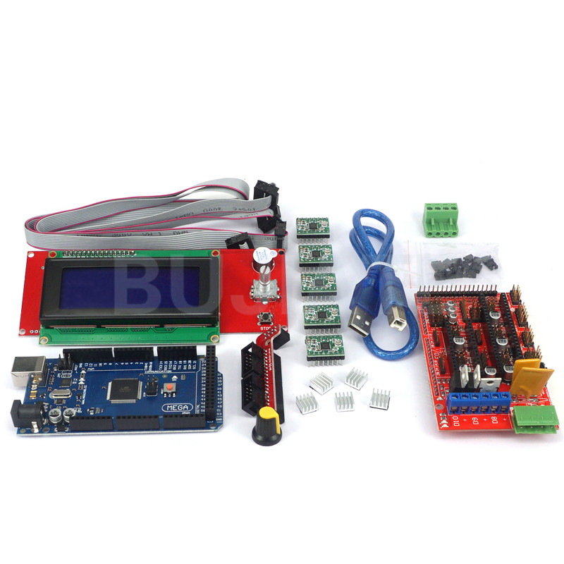 Bộ máy in 3D 2004LCD MEGA2560 R3 RAMPS1.4 Bảng điều khiển Bảng điều khiển A4988 - Phụ kiện máy in giá 1 trống máy in	