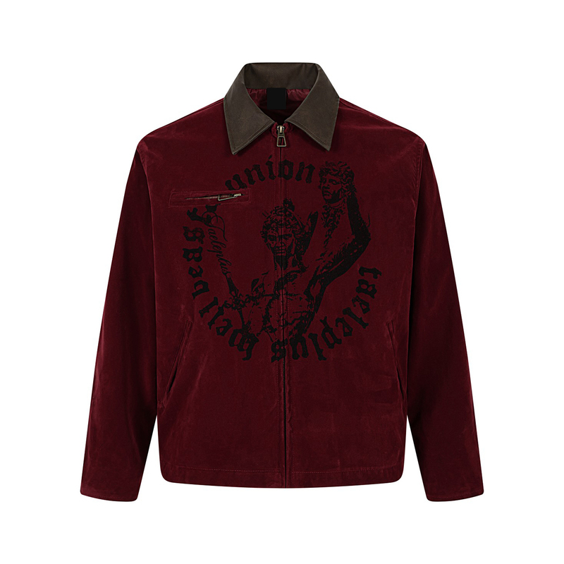Joinboy Jacket American Retro Silhouette Suede Short Jacket Detroit Cool Lapel Jacket ins Joinboy Jacket American Retro Silhouette Suede Short Jacket Detroit Cool Lapel Jacket ins