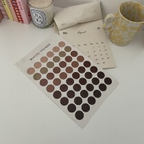 Boring Bazaar Korean ins Wind Morandi Color Polka Dot Decorative Sticker Poster Handbook Round Paste Sticker