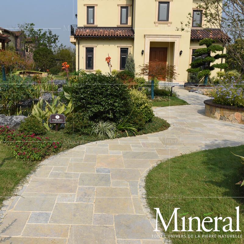 Spanish Imported Autumn Yellowlemite Natural Stone Roman Villa Courtyard Garden Outdoor Floor Tiles Spanish Imported Autumn Yellowlemite Natural Stone Roman Villa Courtyard Garden Outdoor Floor Tiles
