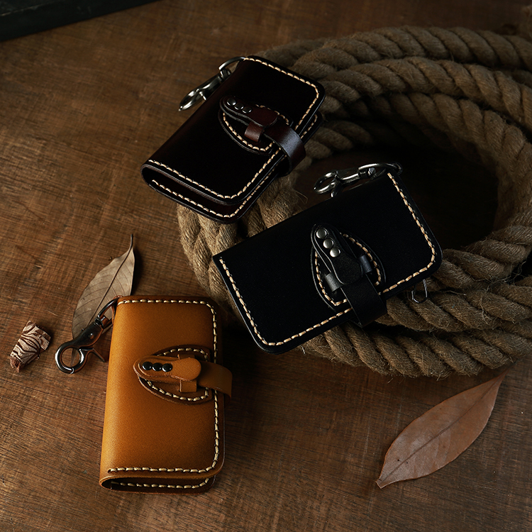 Túi xách tay handmade nam đa chức năng da retro công suất lớn thẻ da túi treo eo xe da rám nắng ví da thật