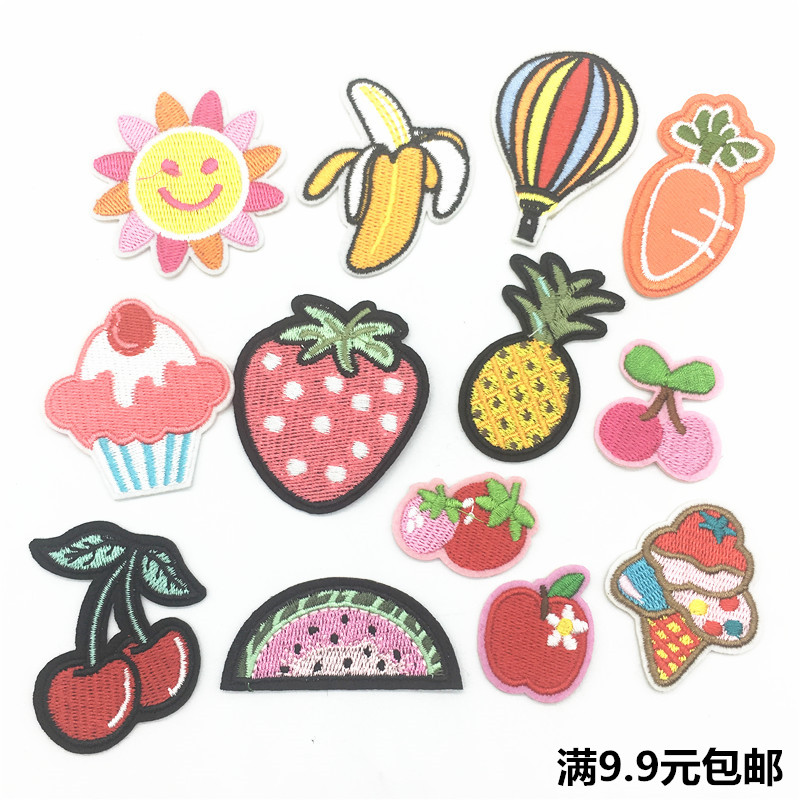 Cartoon Children Cloth Patch Clothes Breaking Holes Stickup Backglue Patch Down Clothing Accessories Patch Dongle Embroidered Children Appliquise