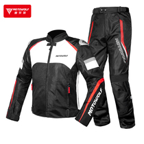 Modo Wolf Motorcycle Riding Suit Mens Summer Breathable Off-Road Locomotive Road Clothing Anti-drop Waterproof Racing Clothing