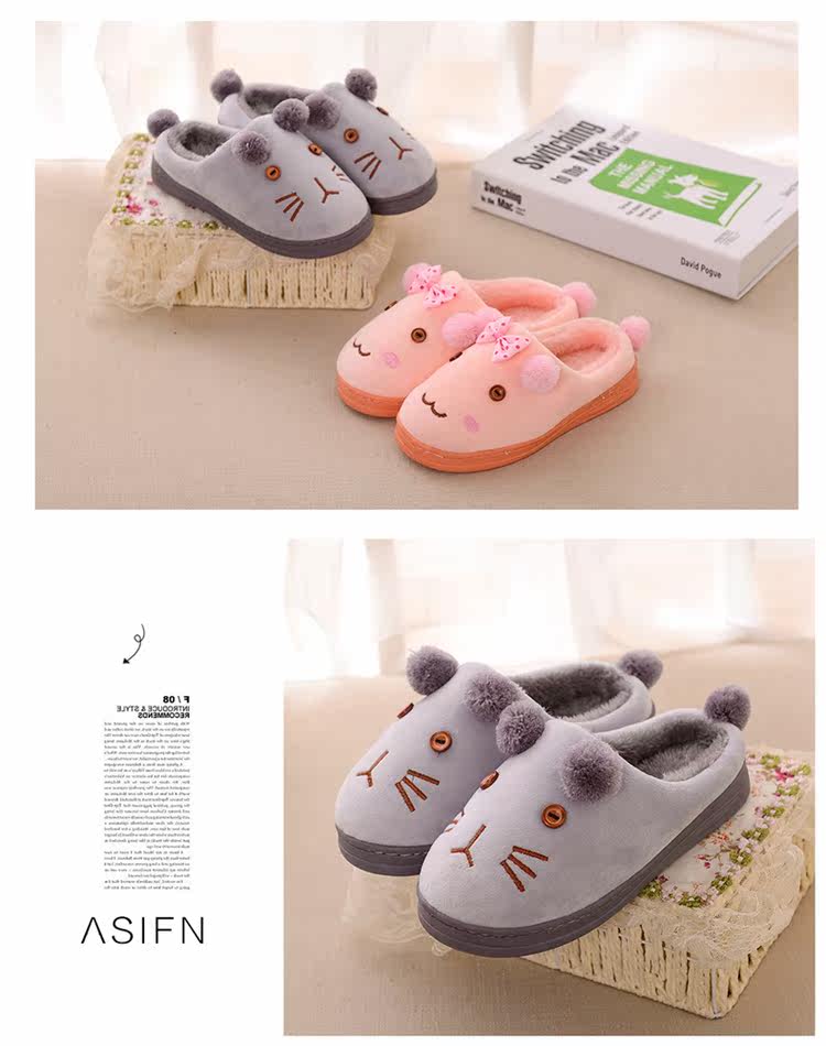 Pantoufles enfants en suède pour hiver - semelle plastique - Ref 1009889 Image 20