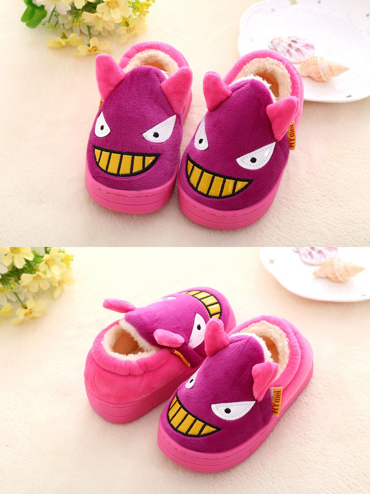 Chaussons enfants en suède pour hiver - semelle plastique - Ref 1009548 Image 12