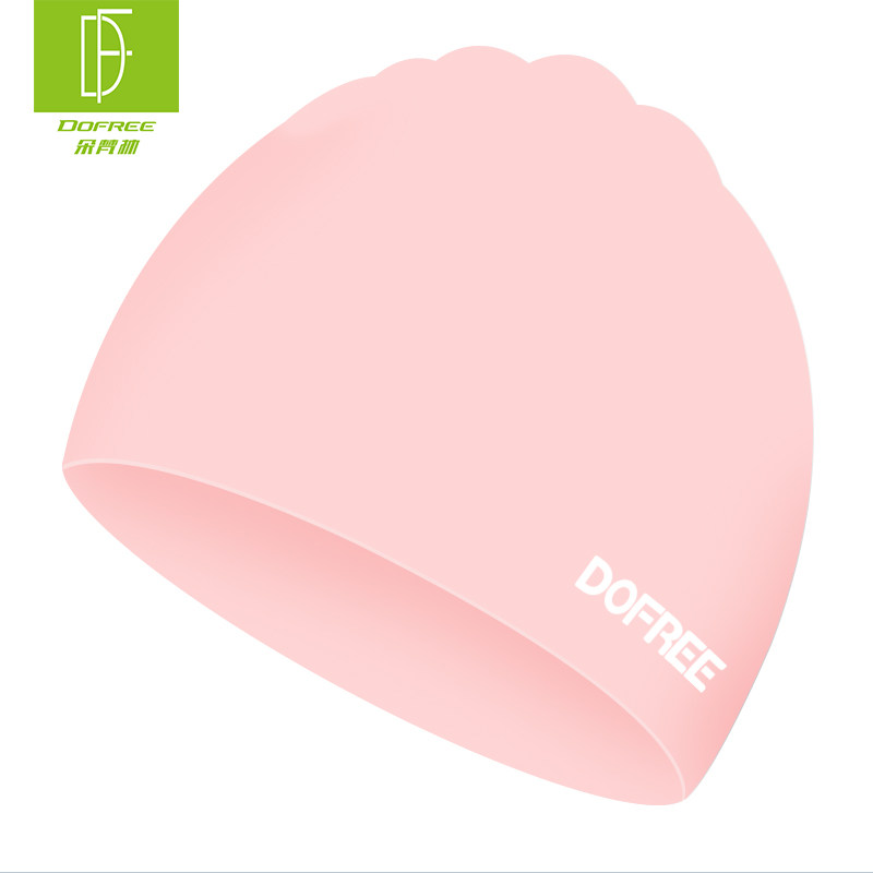 (Gift default lotus root pink) silicone buggel male and female swimming cap (contact customer service or remark color)