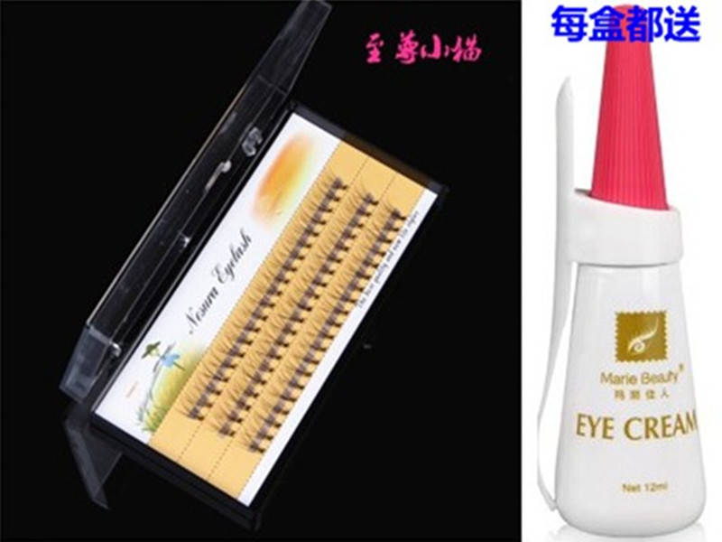 Scarecrow Single Cluster Ghép thực vật Ghép lông mi giả Lông mi dày tự nhiên Gửi Mary Beauty Keo gel kích mí mắt