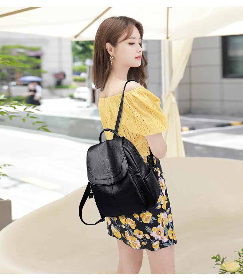 Túi đeo vai nữ Kangaroo nữ 2019 thời trang mới hoang dã dung lượng lớn túi da mềm túi da nữ đơn giản - Ba lô balo nữ cao cấp