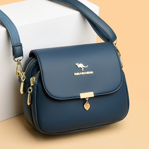 Кенгуру, летняя универсальная кожаная сумка на одно плечо, для среднего возраста, из натуральной кожи