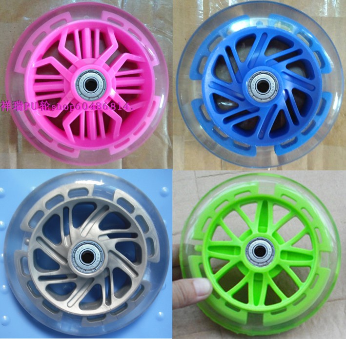 Trẻ em xe tay ga xoắn xe bội thu nhàn nhã em bé tạo tác đu PU im lặng bánh xe 120MM flash wheel - Trượt băng / Trượt / Thể thao mạo hiểm nón bảo hiểm basecamp