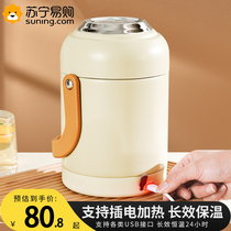 Portable insulated lunch box for office workers pluggable heated and rechargeable 24 hours long winter winter 2001