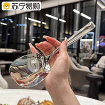 Suning 304 thickened stainless steel spoon public spoon male spoon serving spoon household anti-scalding serving spoon large 2112