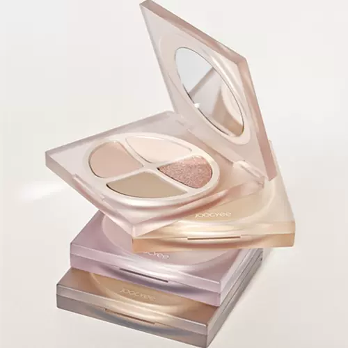 Joocyee, матовые палетка теней, нюдовый хайлайтер, четыре цвета, полупрозрачная растушевка