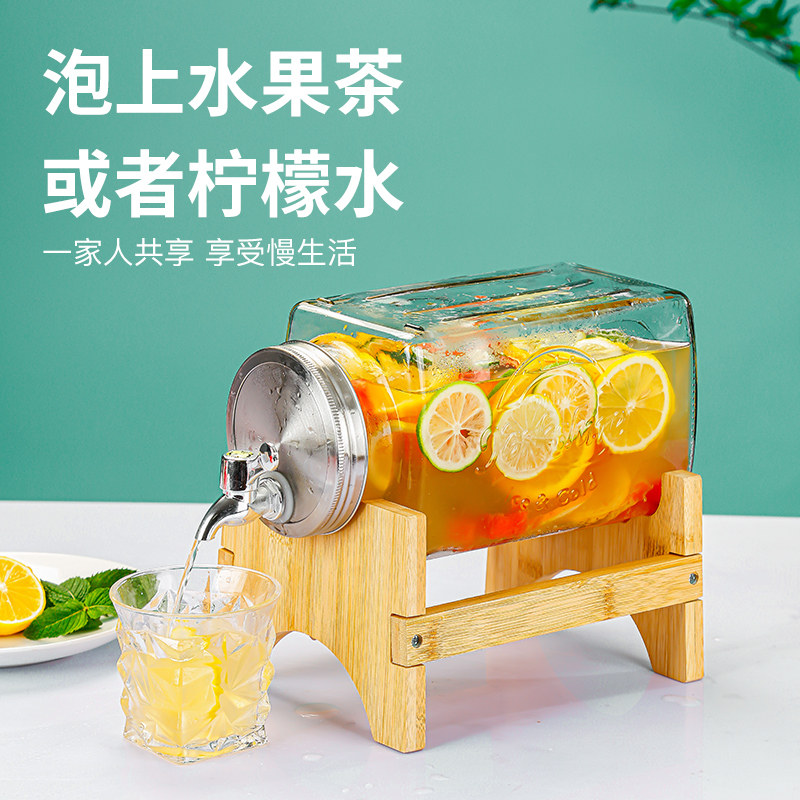 Net red large capacity with tap Bubble Wine Barrel Homemade Drink Bucket Beer Juice Barrel Coke Bucket Cold Water Barrel 1036-Taobao
