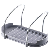 Kitchen pot lid shelf storage rack countertop sitting simple pot and spatula rack chopping board rack cutting board rack pot lid artifact 723