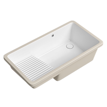 Balcony laundry basin under counter basin washboard household wash basin single basin ceramic embedded laundry pool slot 1145