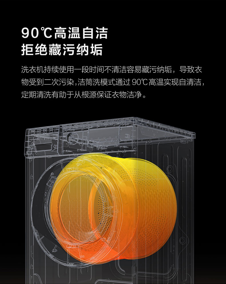 云米 WD10SA 洗烘一体 全自动滚筒洗衣机 10KG 图19