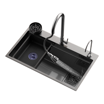 Sacon kitchen sink large single-slot stainless steel sink under counter sink household vegetable sink sink 1287